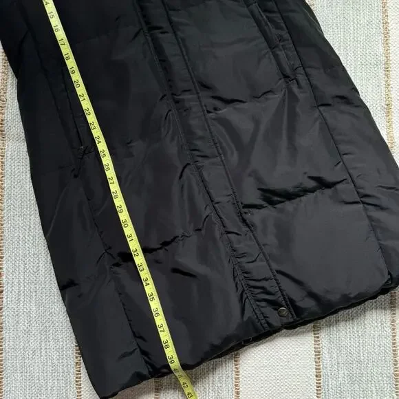 Max Mara Weekend Black Zip Up Long Reversible Puffer Coat Women’s Size US 14 - Picture 8 of 11